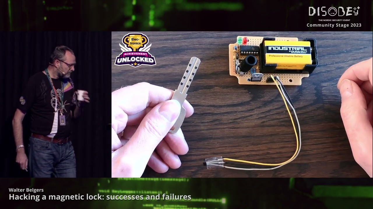 [Disobey 2023] Hacking a magnetic lock - Walter Belgers